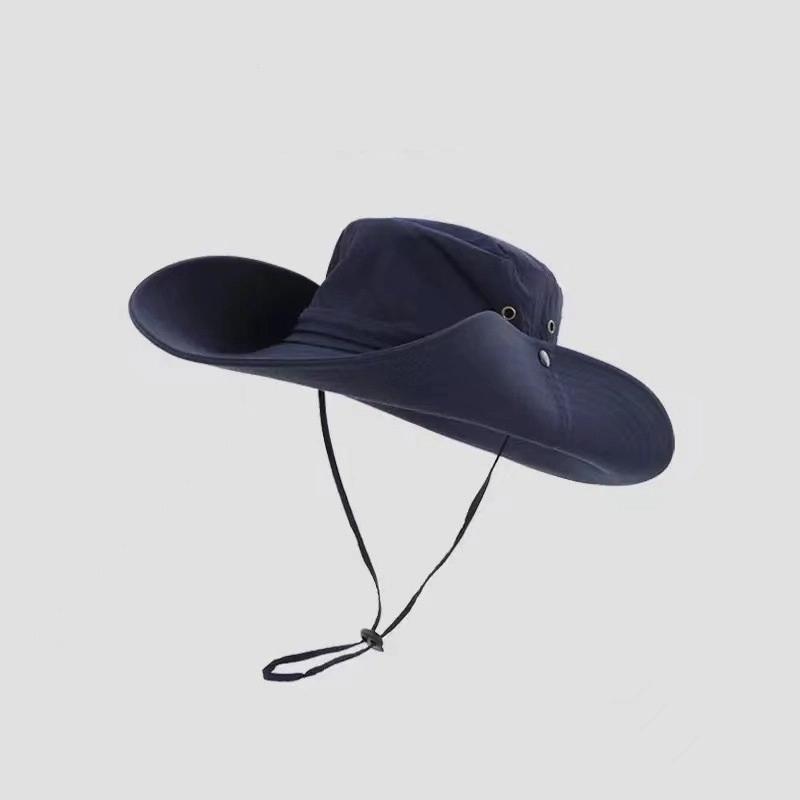 Mountaineering Hat Camping Hat Spring And Summer Waterproof Fisherman Hat Female Sunscreen Outdoor Western Denim Nylon Quick Drying Hat