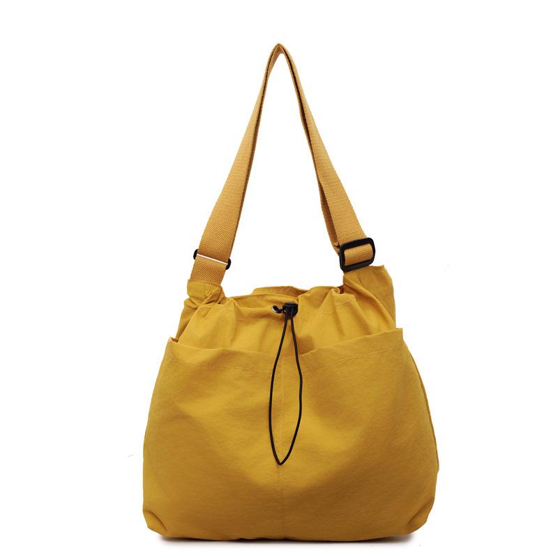 

Женская сумка через плечо большой вместимости сумка-тоут студенческая сумка для занятий жёлтый