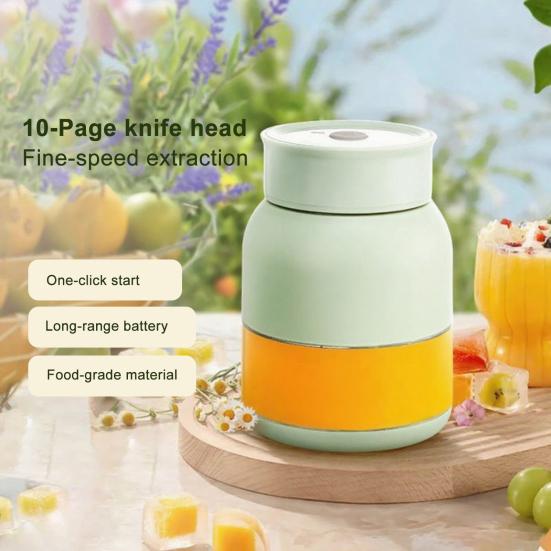 Exprimidor Eléctrico de Cítricos 800ML Gran Capacidad Multifuncional Batidora de Jugos Inalámbrica Portátil de Viaje Personal Botella para Exprimir Frutas Gadgets de Cocina