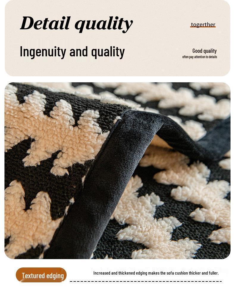 2025 Winter Plüsch Shu Baumwolle Samt Rutschfestes Sofakissen Set