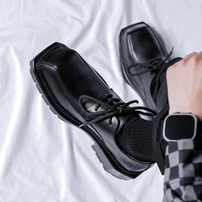 Modne męskie skórzane grube dno Oxfordy buty ślubne 2024 buty męskie męskie modne buty codzienne sznurowane luksusowe marki męskie buty Coiffeur
