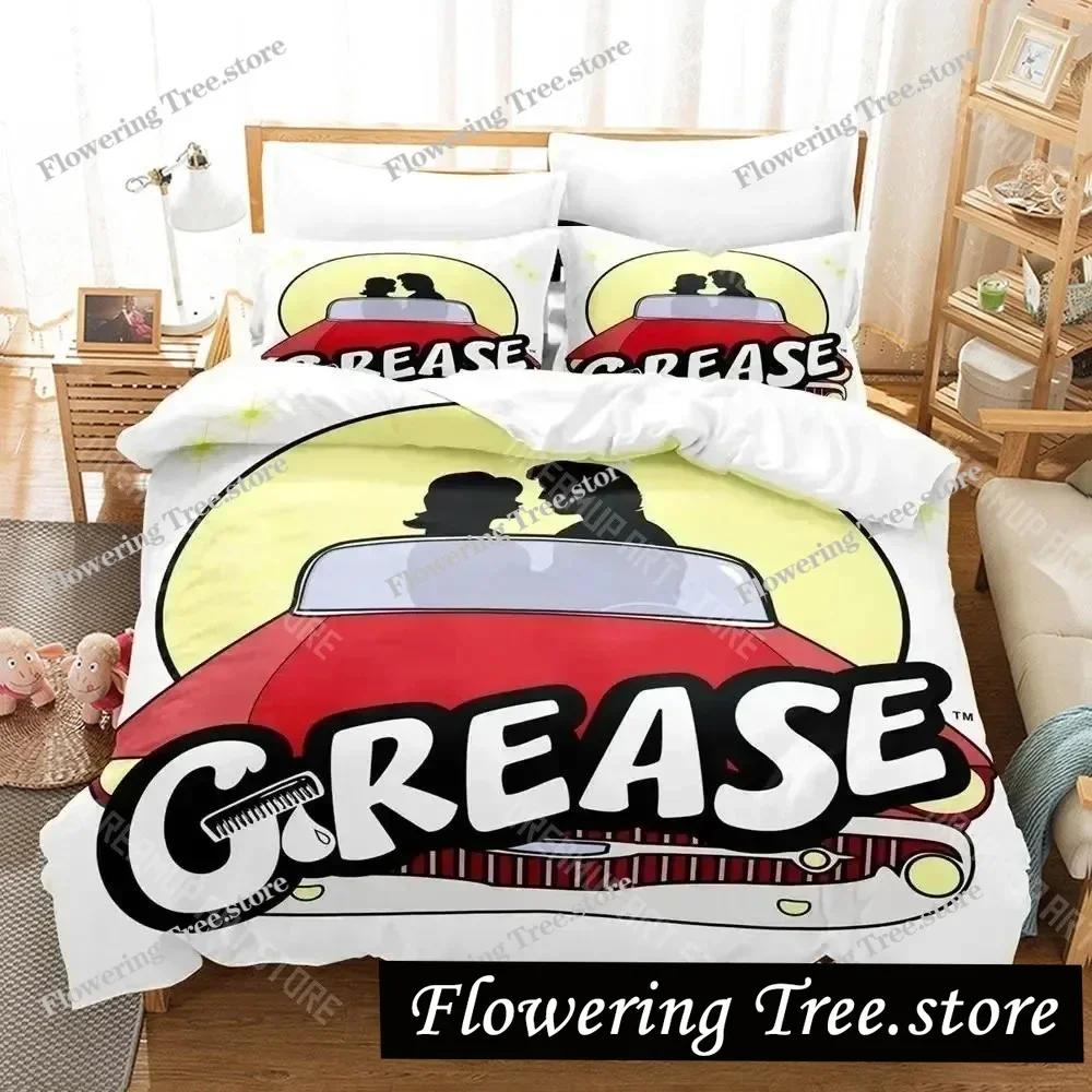 3D Print Grease Bedding Set Boys Girls Twin Queen King Size Duvet Cover Pillowcase Bed boys Adult Home Textileextile029