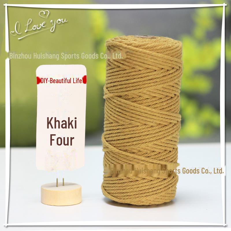 3 mm, 4 mm, 5 mm farbiges geflochtenes Baumwollseil für selbstgemachte und handgefertigte Wandteppiche, Geschenkdekoration, Hüte