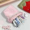 Multi-functional Pencil Case Strawberry Shape Standing Pen Bag Large Capacity Stationery Storage Bag Students