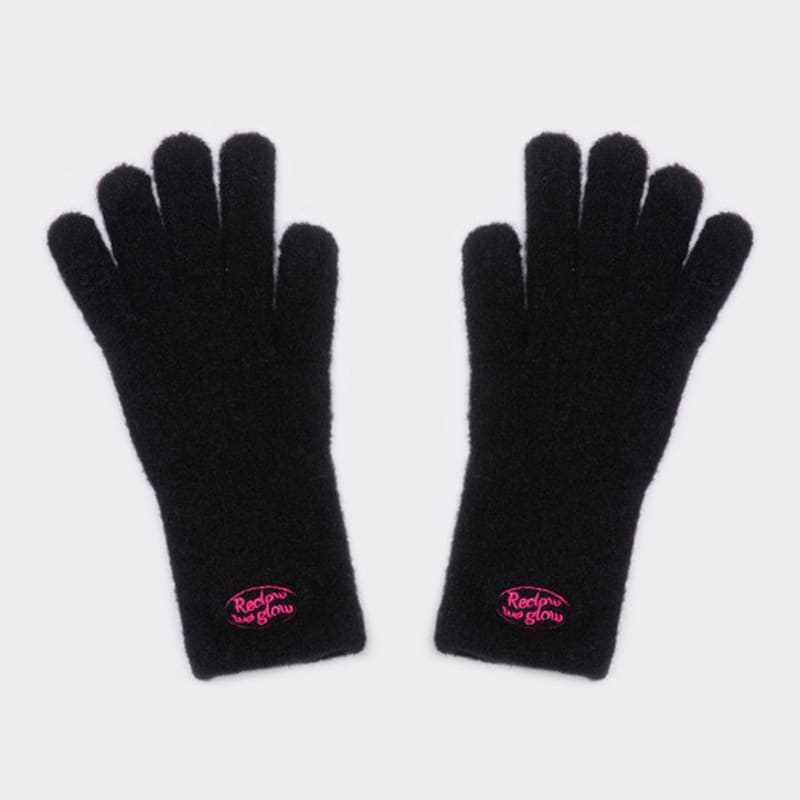 RECLOW FLUFFY LOGO GLOVE BLACK