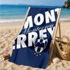 Monter-rey Football Crest Art Printed Microfiber Beach Towel, Soft And Absorbent, Quick-Dry, Ideal for Summer Travel, Beach Essential, Swimming Pool