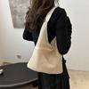 Straw Woven Bag Large Capacity Underarm Bag Korean Ins Retro Woven Bucket Bag Shoulder Bag Vacation Style Beach Bag Women