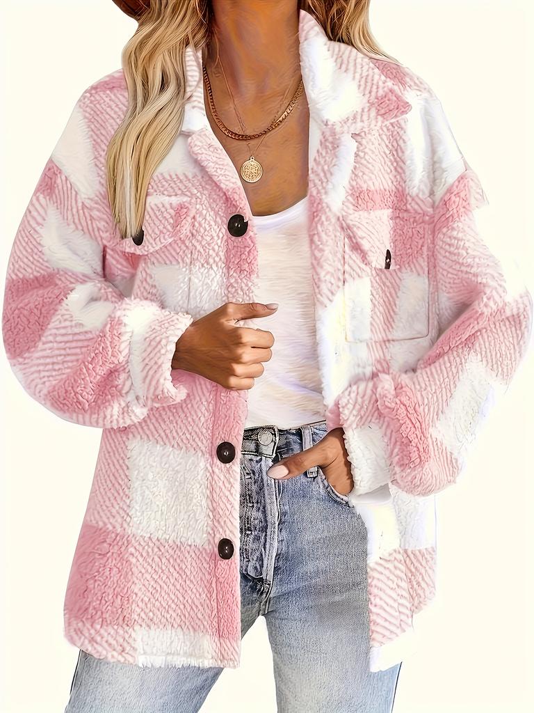 Elegant Directional Fluffy Winter Jacket