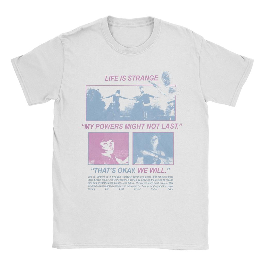 Enter the Vortex Club Mens T Shirts Life Is Strange Tees Short Sleeve Round Collar TShirt Pure Cotton Birthday Present Tops