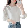 Hollow Knitwear Floral Slimming Pullover for Women - Autumn 2025