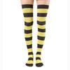 Halloween & Christmas Striped Thigh-High Cosplay Socks: Women's Slimming Over-the-Knee Stockings