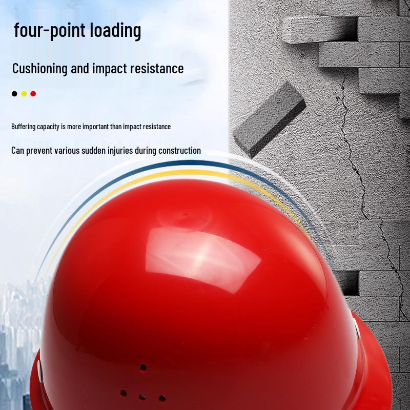 Eye-Catching Fiberglass Safety Helmet - Anti-Smash Protective Hat for Construction Site Supervisors