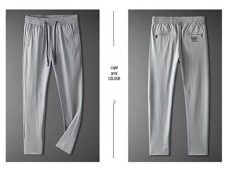 Men's Thick Velvet Elastic Waist Stretch Casual Pants for Autumn & Winter