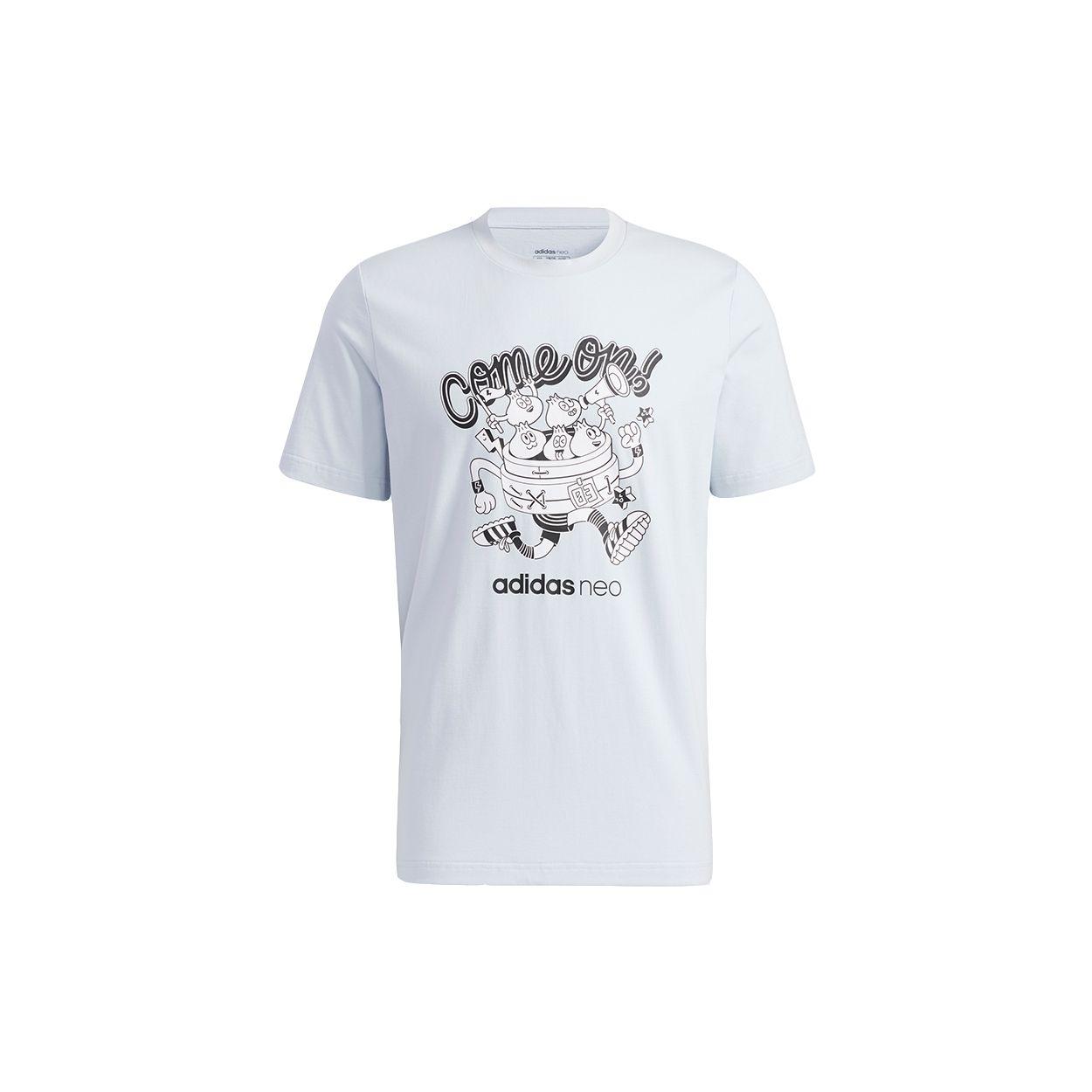 

Adidas Спортивная прямая футболка с принтом Neo Graffiti, мужские топы, синяя H50263