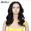 Noble Synthetic Lace Front Wigs 20 Inch Wavy Glueless Brown Wig Blonde Wig Cosplay Curly Wig Lace Front Wig For Women Lace Wig