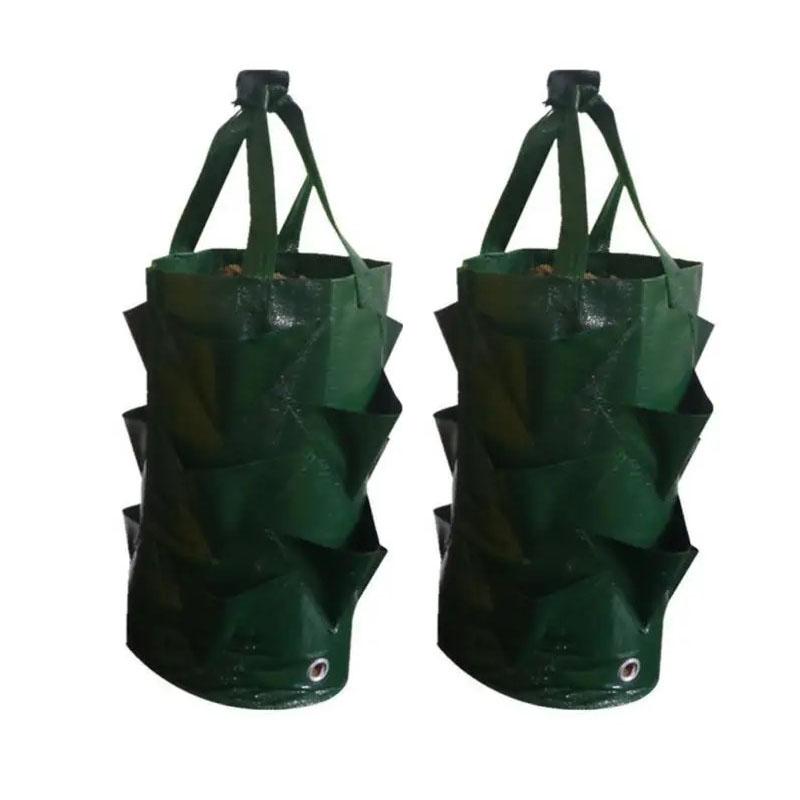 3/2/1PCS 3 Gallon Strawberry Planting Bag PE10 Mouth Flower Planter Pouch Color Hanging Fruit Plant Pot Gardening Seedling Hanging Bag