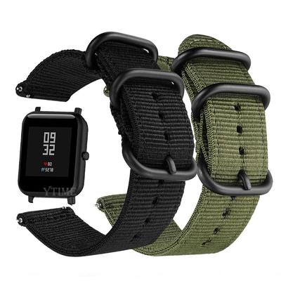 18mm 20mm 22mm 24mm Nylon Soft Strap Für Huami Amazfit Bip BIT Lite Jugend 1S Smart uhr Handgelenk Armband Für Amazfit Bip U Pro GTS Armband Strap