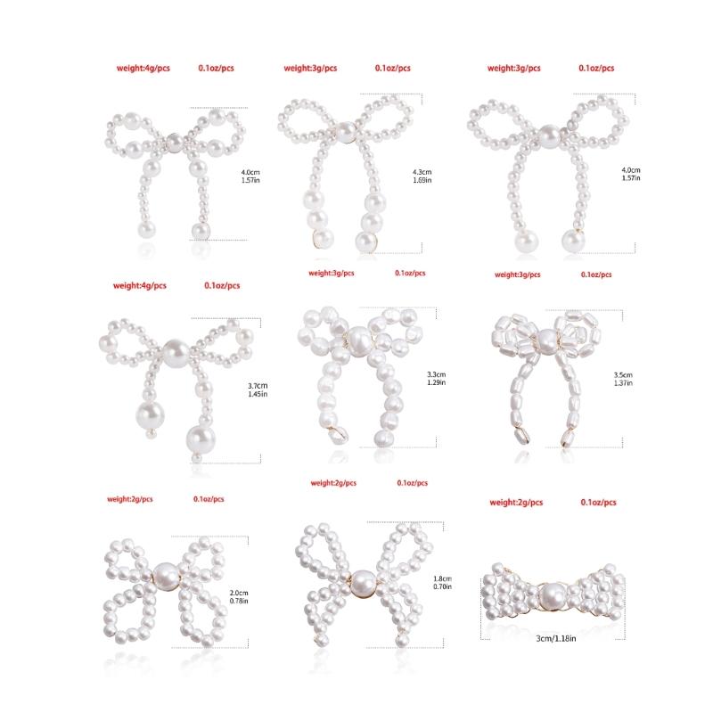 Fashionable Bow Shaped Ear Pendant Vintage Bowknot Earrings Simple Imitation Pearls Eardrop Jewelry for Women Girls