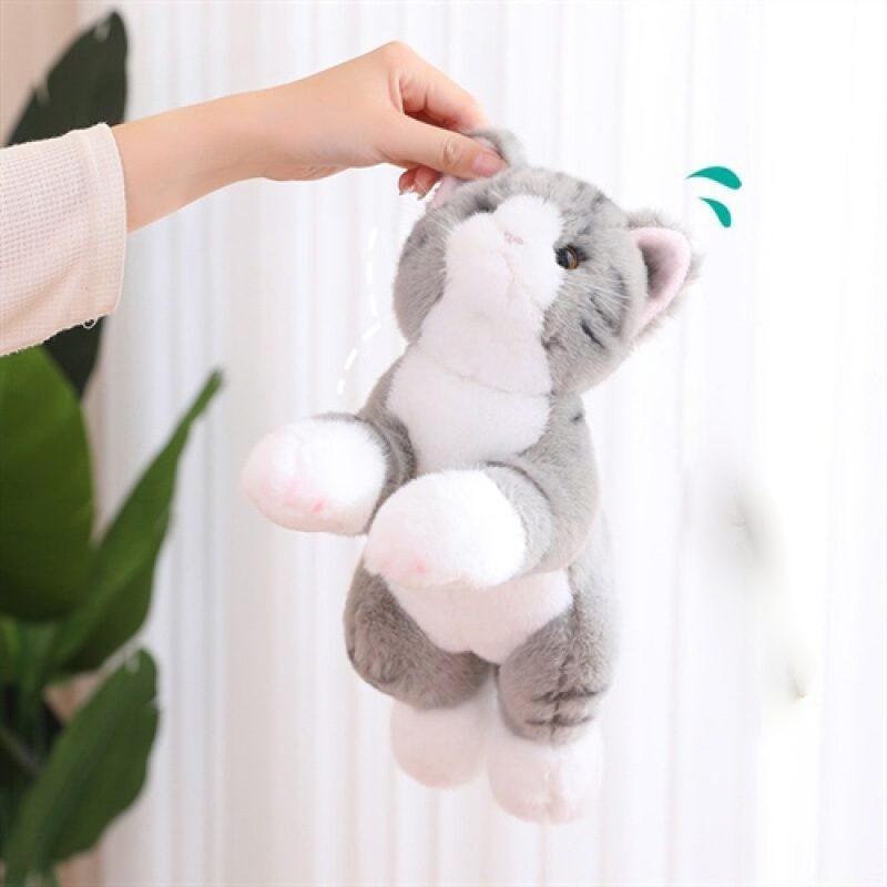 Fluffy Pomeranian Plush Toy Cat Doll Car Ornament Cute Kitten Pillow Pacifying Doll