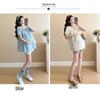 2026 Summer Maternity French Doll Shirt Top & Belly Support Shorts Set