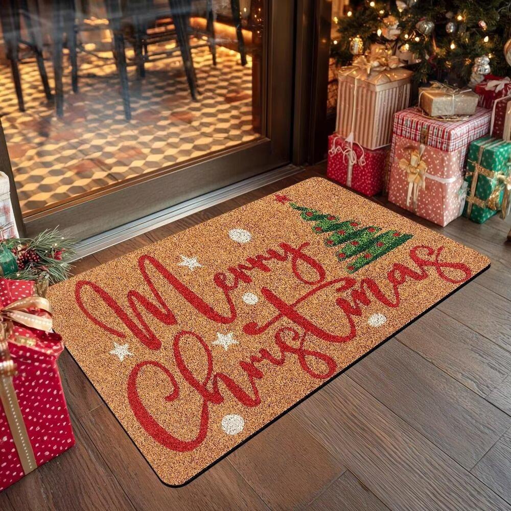 

Gingerbread Man Christmas Door Mat Carpet Home Decoration Merry Christmas Non Slip Carpet Holiday Gift Pattern Home Entrance Mat 40x60CM