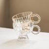 Transparent Goblet High-Value Glass Minimalist Wind Cup Household Water Cup Dessert Cup Summer Juice Cup