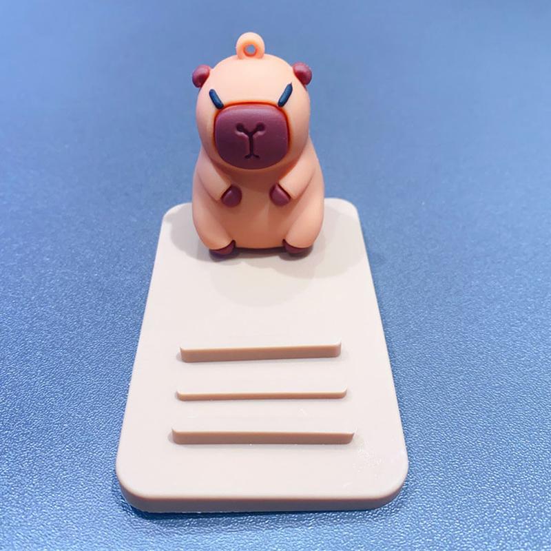 Cute Capybara Phone Tablet Stand Cartoon Model Desktop Pendant Lazy Stand Handmade Small Gift Children'S Toy