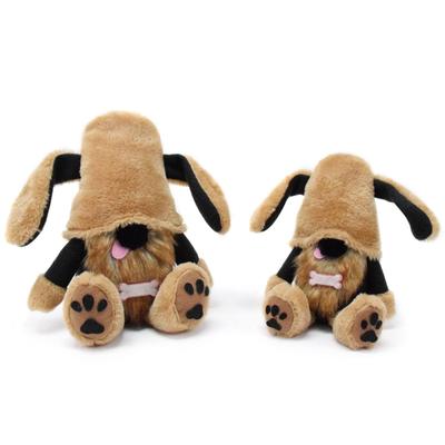 Cuddly Plush Brown Dog Figurine Stuffed Animal Toy Gnomes Doll Unique Handmade Room Decoration Gift for Women