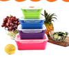 Silikon-Bento-Box, faltbar, Lunch-Schüssel, Lebensmittel-Aufbewahrungsbehälter, Boxen, Geschirr