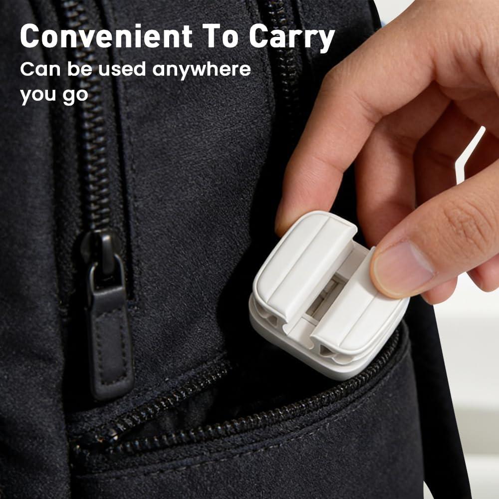 2026 New Three-Hole Cable Organizer Clip, suitable for bedside tables, mobile phone charger cable organizers, with adhesive cable clips.