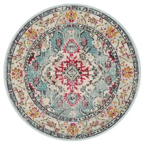 Persian Style Living Room Decoration Carpet Retro Round Rugs for Bedroom Home Chair Floor Mat Large Area Non-slip Washable Rug