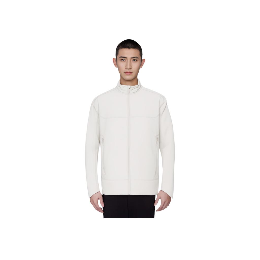 Anta Champion Allwetter-Serie Einfarbig Reißverschluss Stehkragen Strickjacke Jacke Herren Jacken Hellgrau 152410617-1