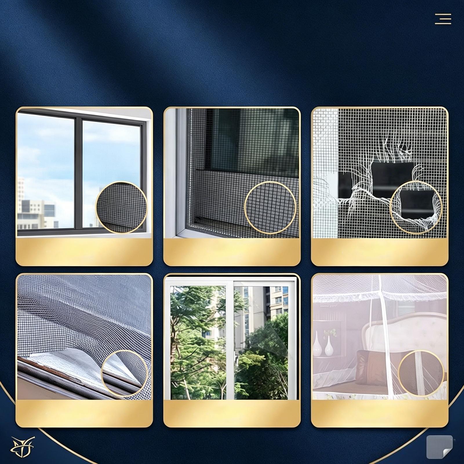Window Screen Repair Tape Easy Cut And Apply Patch Screen Repair Patch For Door Patio Porch Home Greenhouse Tent Camper RV Tent China Mainland