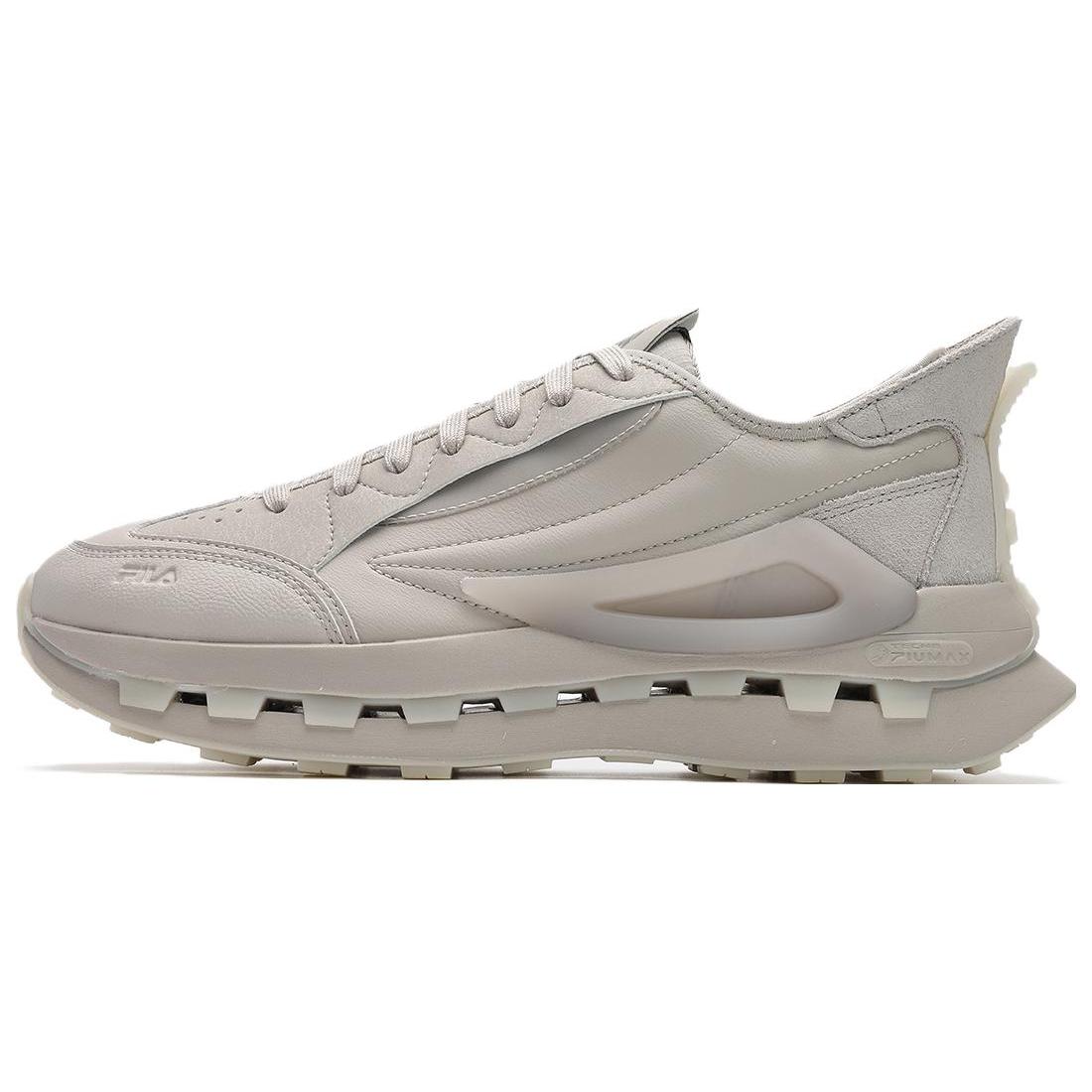 

FILA KM Synthetic Leather Cushioning Breathable Support Low top Running Shoes Men s Silver Gray F12M413105FOG 43