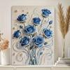 Crystal Pearl Painting 5D DIY Frame Decoration Painting Blue Rose Home Wall Decoration Transparent Pearl Gemstone Painting Picture Art Crafts