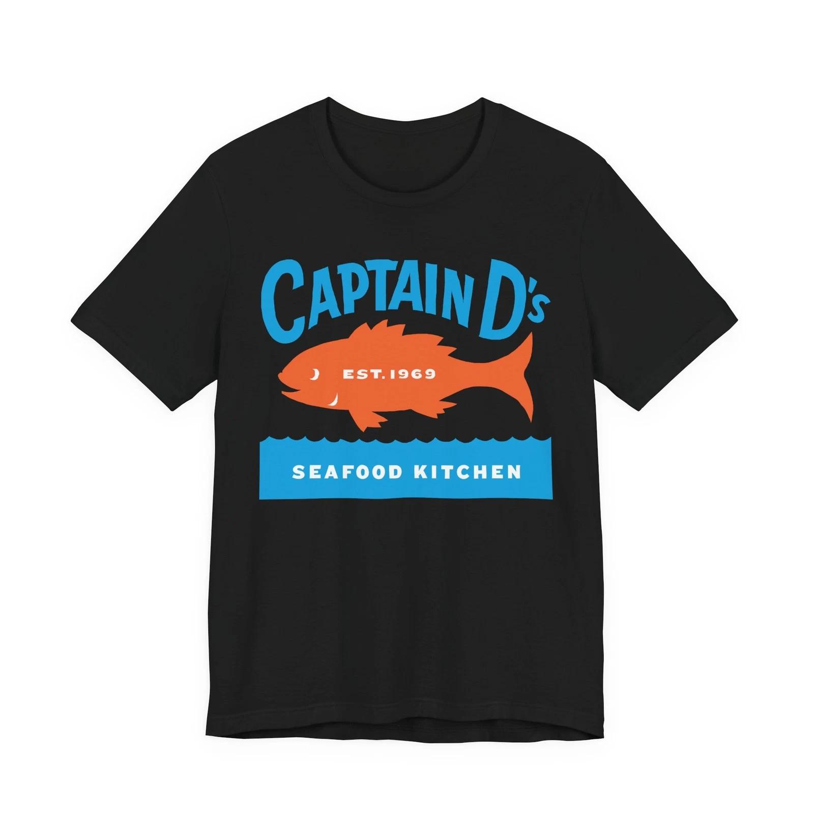 Men s and Women s T-shirts FUNNY CAPTAIN D SEAFOOD LOGO S