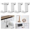 4Pcs Door Back Hooks Rustproof Anti-deform Strong Load-Bearing Coat Towel Organizer Cabinet Hanger Hooks