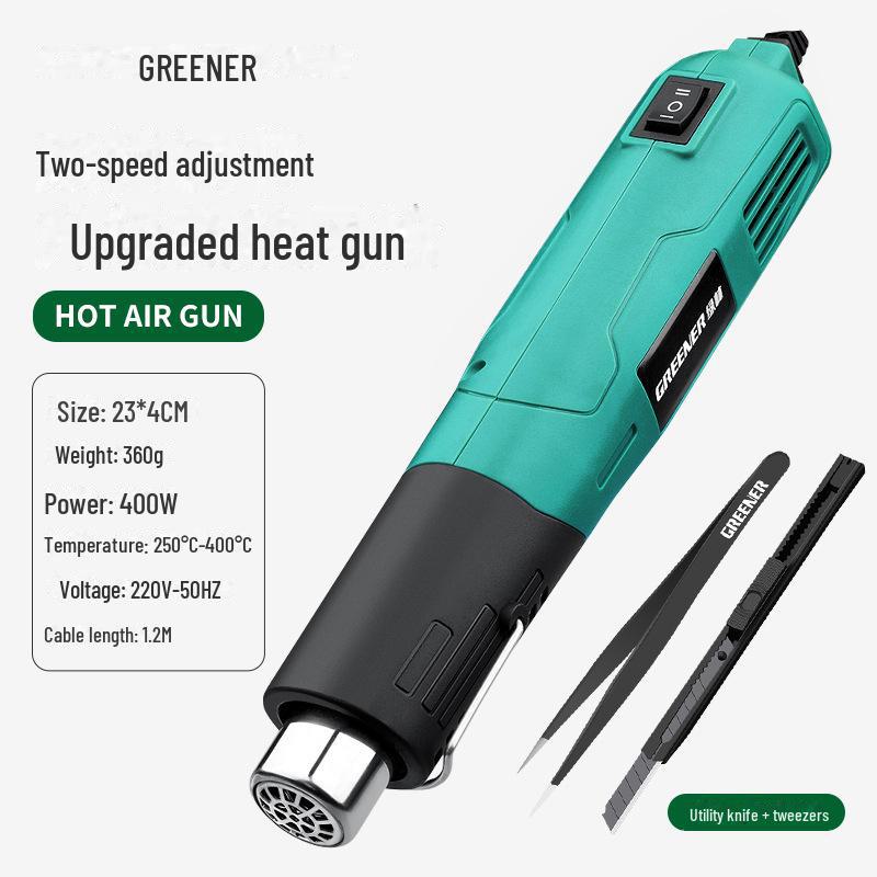 Green Forest High-Temperature Heat Gun for Film Shrinking & Mobile Repair