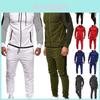 Classic Men Tracksuit Set With Hooded Pullover And Adjustable Jogging Pants