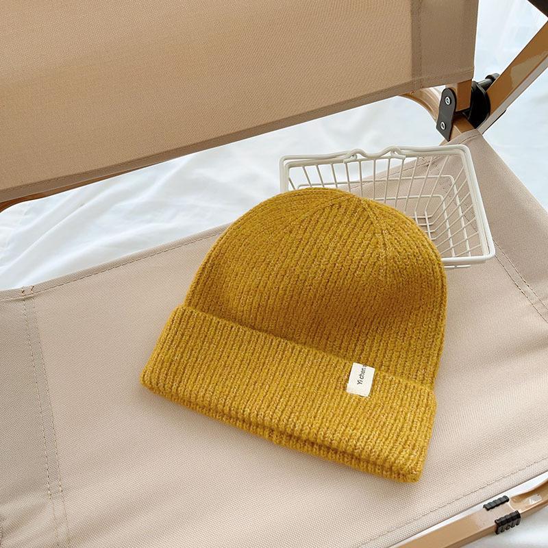 Versatile children's knitted hat with wool baby wool hat Boys and girls autumn and winter warm fashion pullover hat