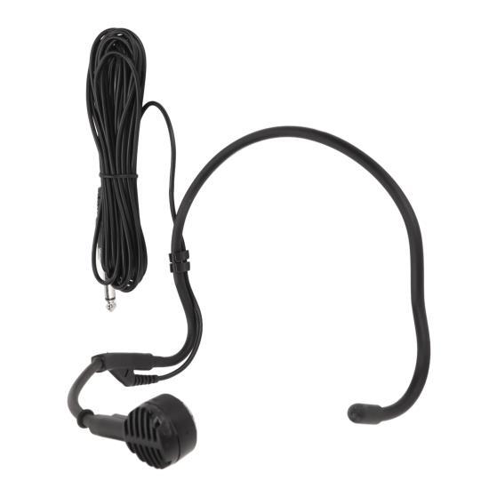 Microfon cu cârlig de ureche de 6,35 mm, ergonomic dinamic, microfon cu căști cu fir de 16,4 ft pentru difuzoare de karaoke, amplificatoare, predare 