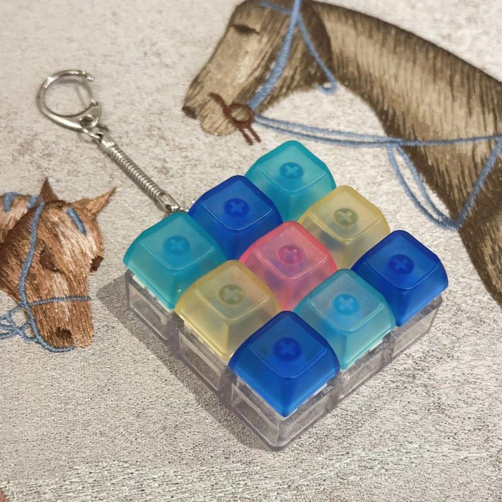 Decompression 9 Keyboard Key Toy For Adults Antistress Toys Boys Girls Anti Stress Finger Keyboard Games Keychain Gifts