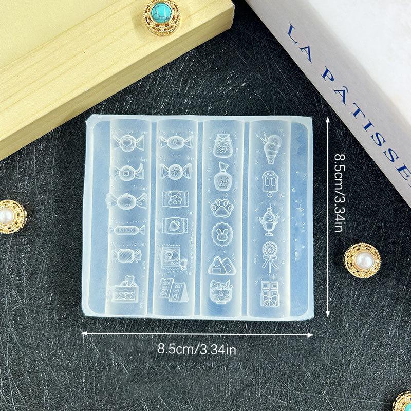 Nail Mold Silicone Cartoon Candy Nail Art Decorations Nail Polish Filling Mold Diy Relief Design Stereoscopic Manicure Tools