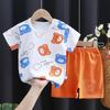Kids Cotton Cartoon T-Shirt and Shorts Set Baby Boy Girl  Casual Outfit Children Clothes Set
