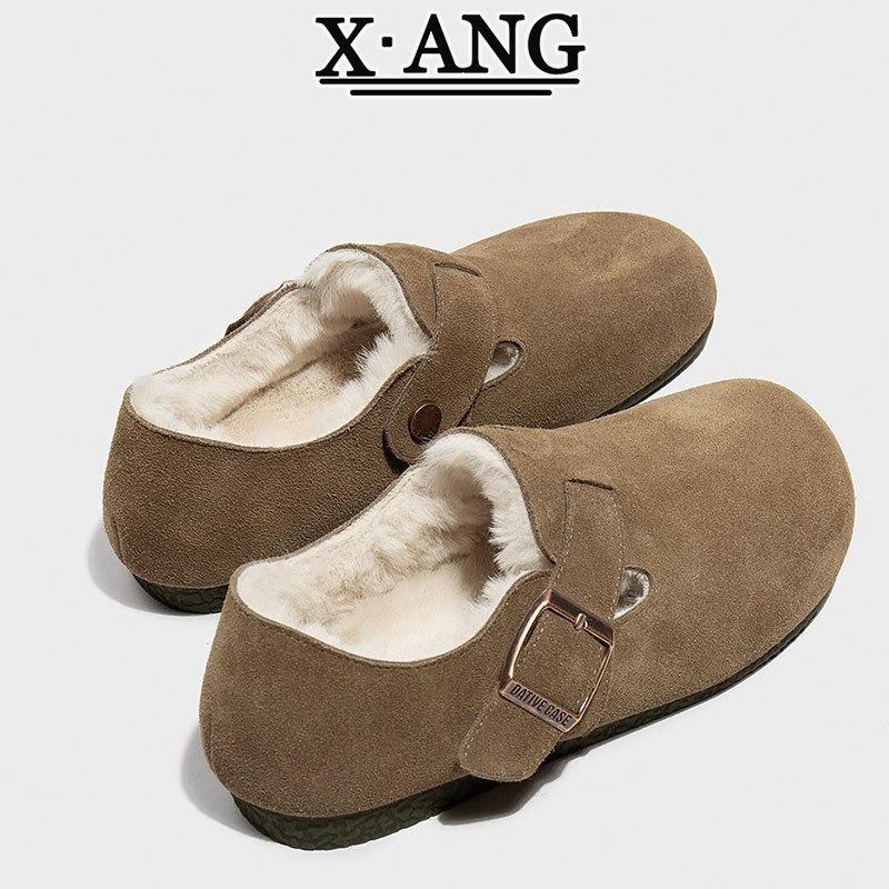 

Зимние ботинки-сноубутсы из натурального меха, женские, всеохватывающие, маленькие картофелины, на толстой подошве, теплые, пушистые, хлопковые туфли 40