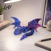 Stress Relief Dragon Ornament 3D Printed Articulated Figurine with Adjustable Wings and Unique Eyes Sculpture Movable Joints for Home Decor