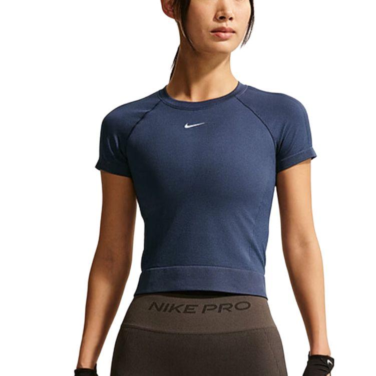 Nike Knitted Pullover Round Neck Short Sleeve T-Shirt Women tops IV1305-411 S