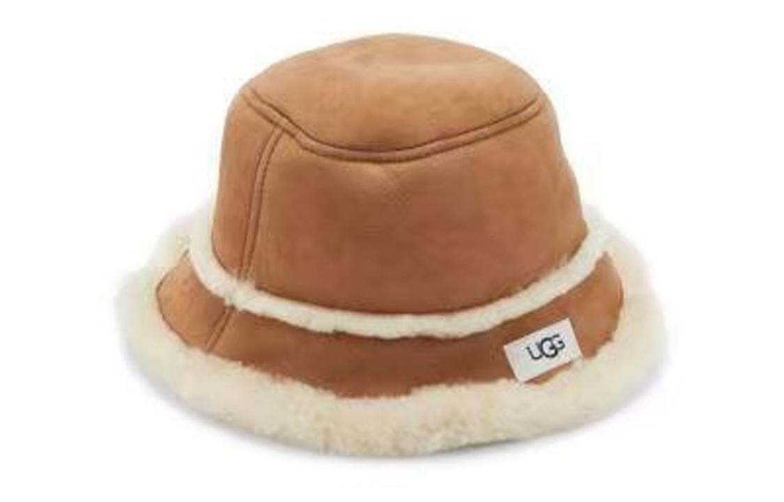 UGG Leather Bucket Hats Unisex Khaki 20934-SKE S/M