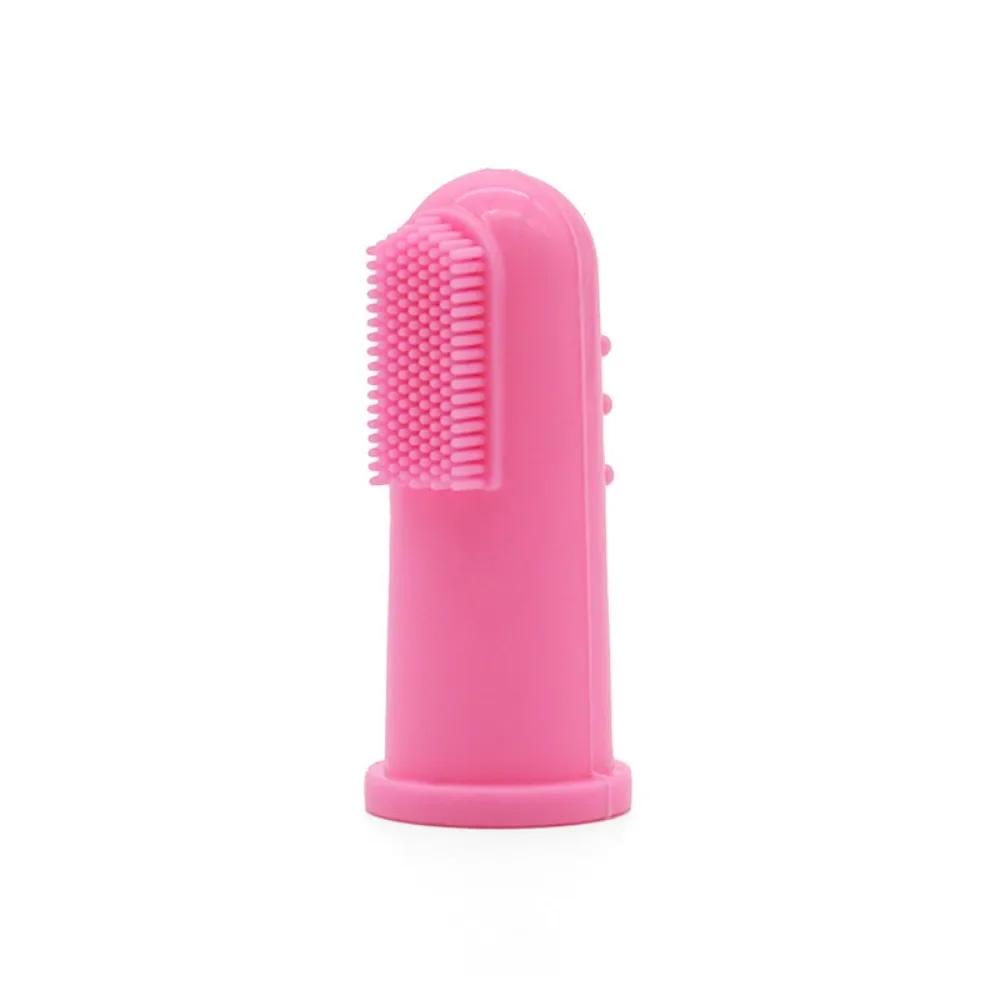 Dog Cat Teeth Cleaning Finger Toothbrush for Dogs Cats Teeth with Storage Case | Food Grade Silicone Rubber Bristles