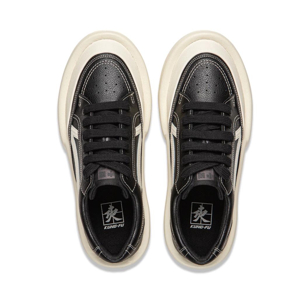 Li Ning Gongfu Yang Low top Skateboard Shoes Unisex Black White AZGW001-1